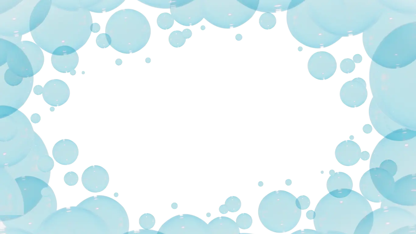 Bubble background design used for page breaks and banners on a cleaning service website